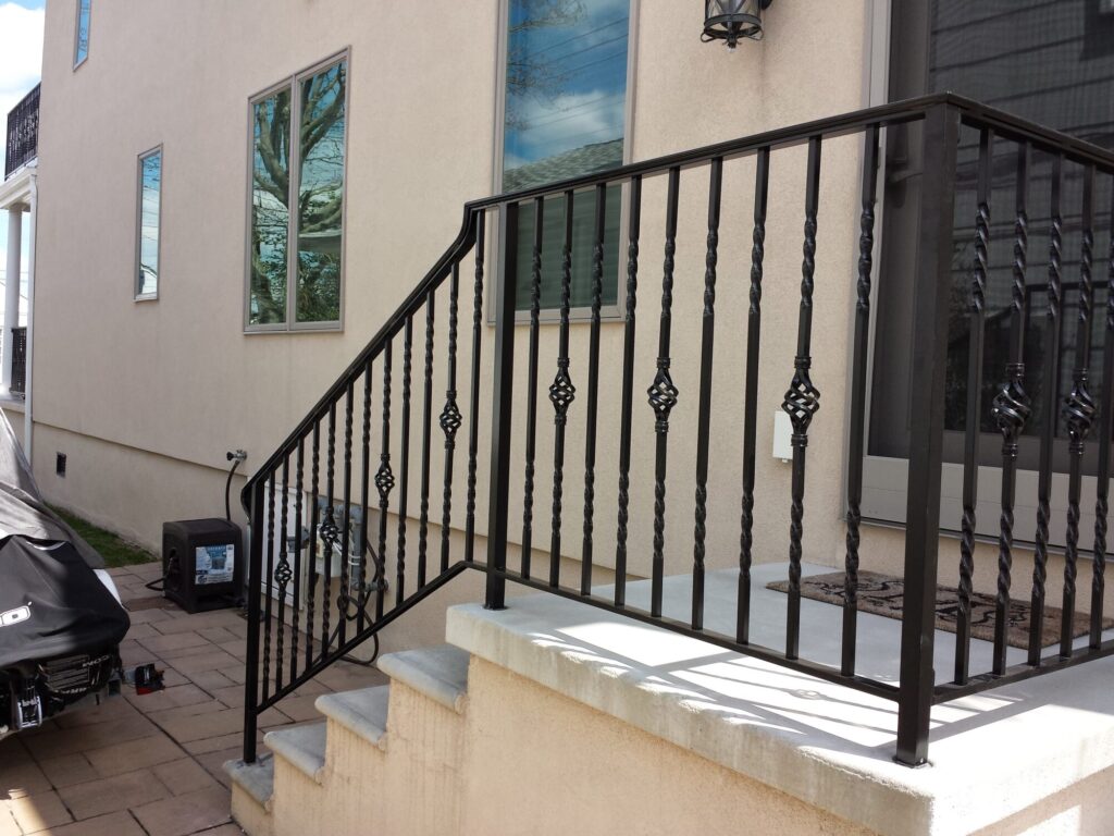 Traditional custom ornamental aluminum rail at the beach, photo 2 of 8