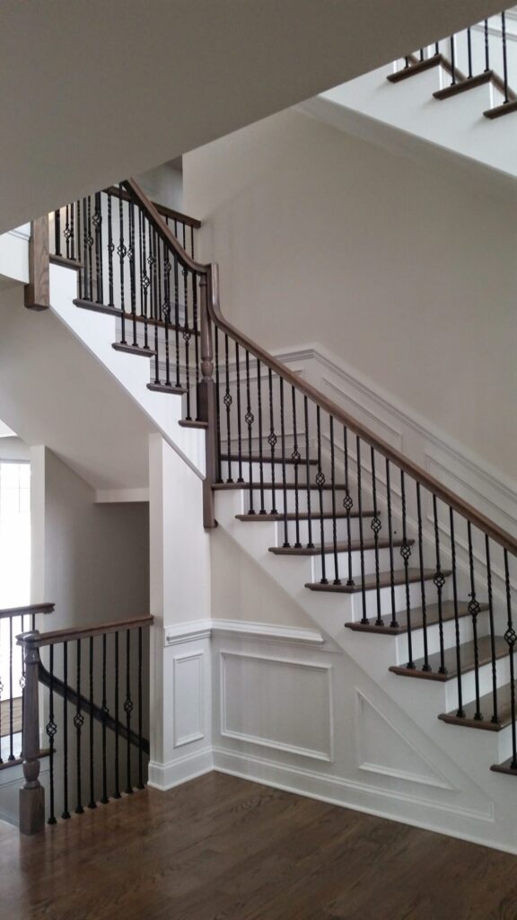Simple traditional staircase with clean lines: Classic bucks county home in Blue Bell PA, photo 2 of 19