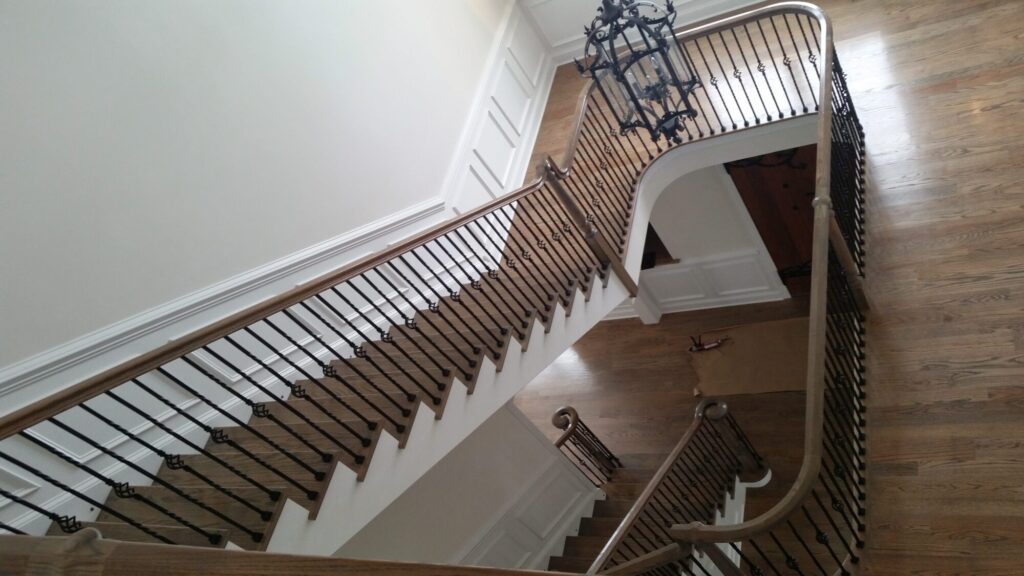 Simple traditional staircase with clean lines: Classic bucks county home in Blue Bell PA, photo 16 of 19