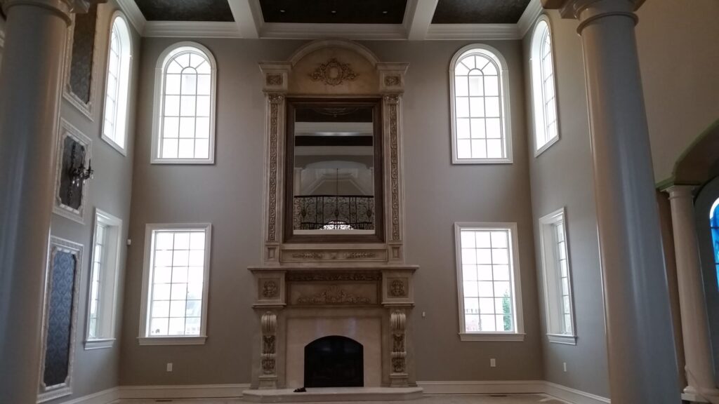 Custom mirroring circular stair with firenza scroll work, photo 4 of 10