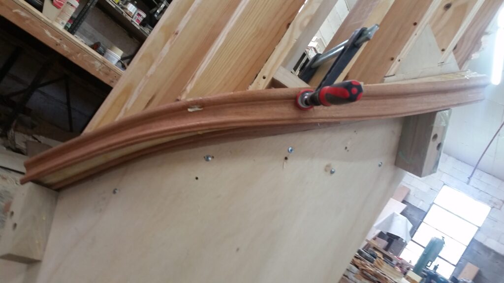 Custom hand carved tangent rails with closed stringer, photo 7 of 27