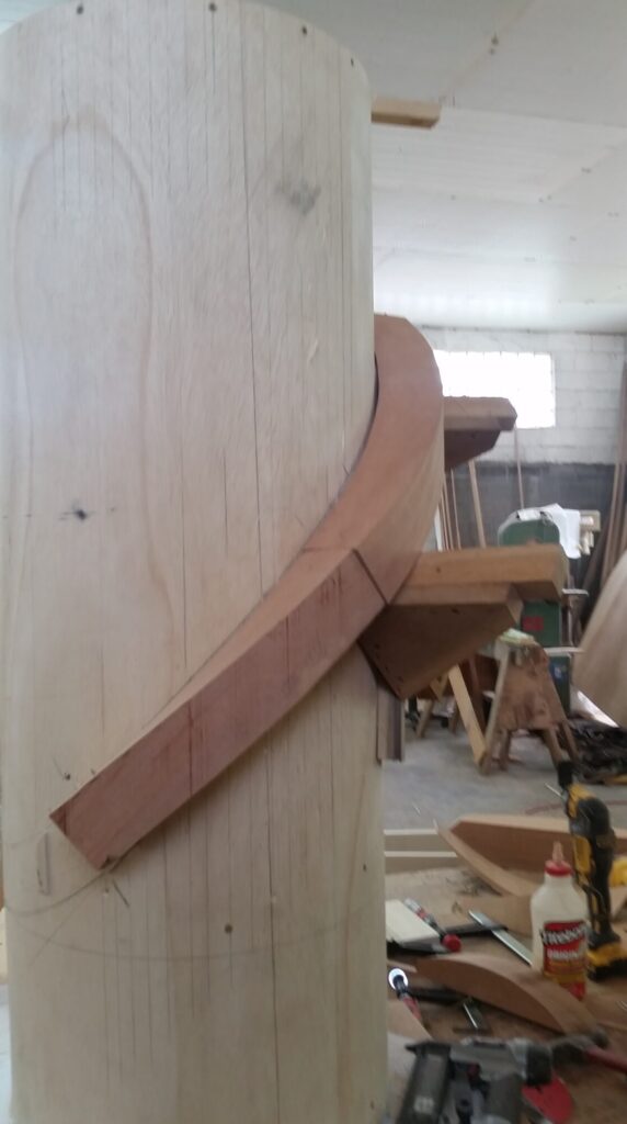 Custom hand carved tangent rails with closed stringer, photo 12 of 27