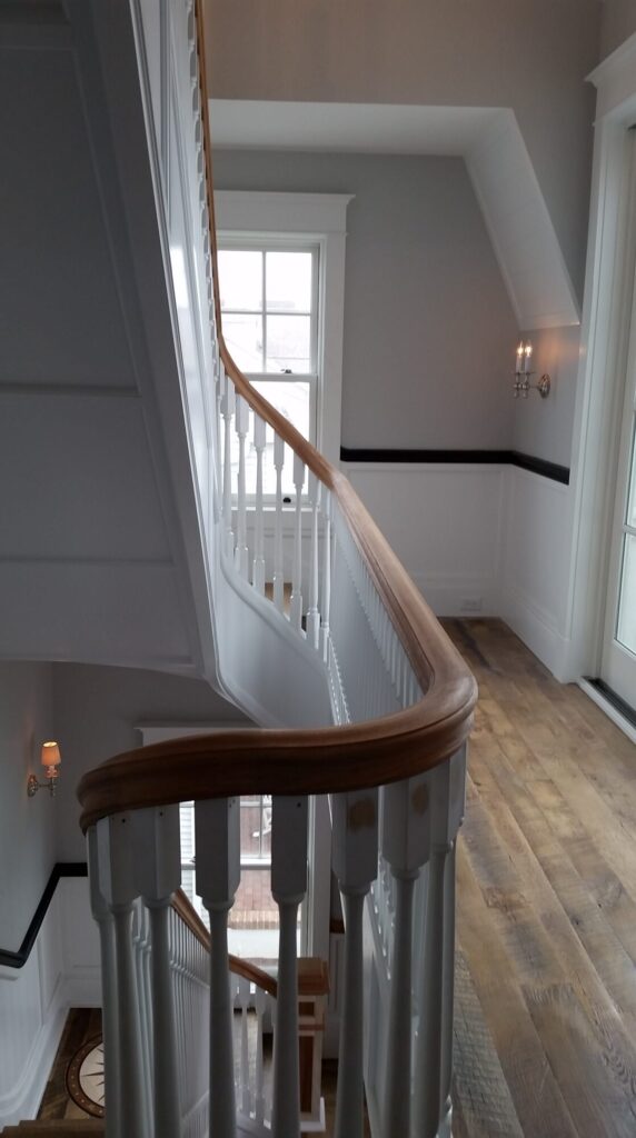 Custom hand carved tangent rails with closed stringer, photo 21 of 27