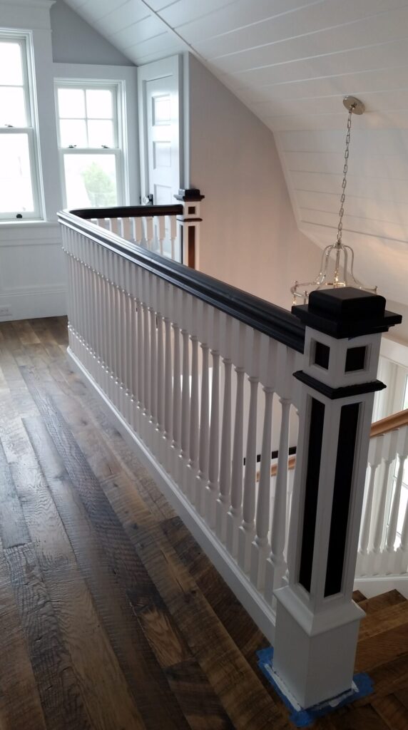 Custom hand carved tangent rails with closed stringer, photo 23 of 27
