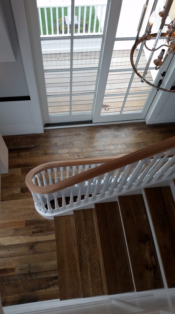 Custom hand carved tangent rails with closed stringer, photo 6 of 27