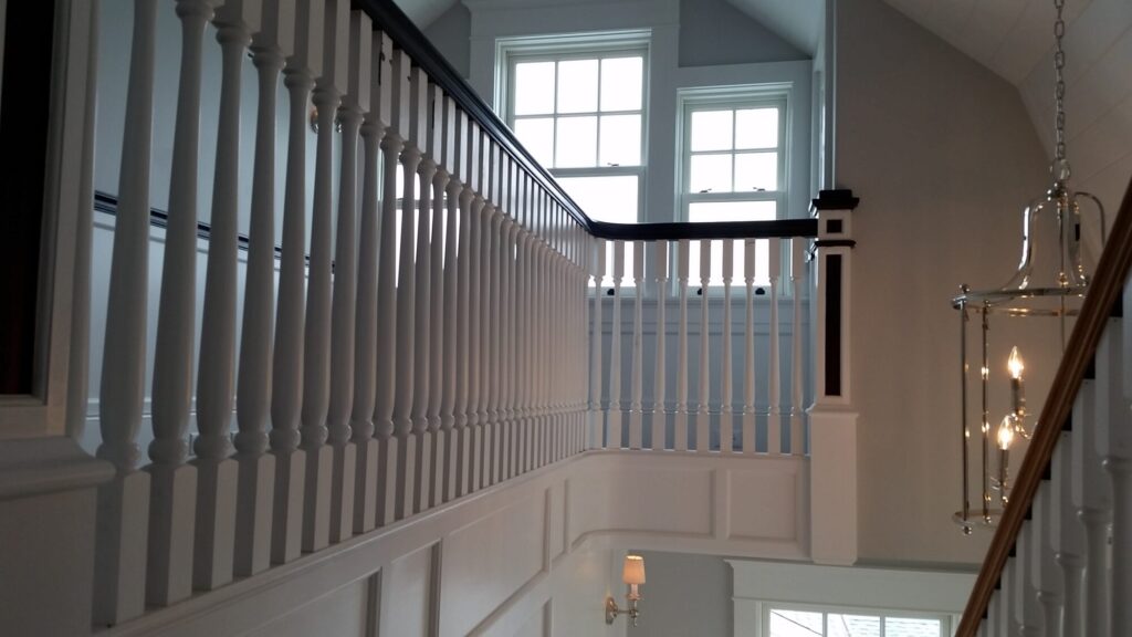 Custom hand carved tangent rails with closed stringer, photo 25 of 27