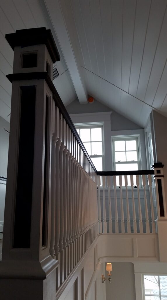 Custom hand carved tangent rails with closed stringer, photo 26 of 27