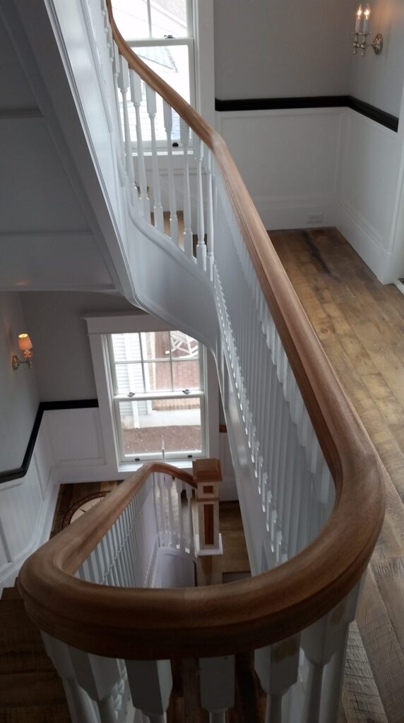 Custom hand carved tangent rails with closed stringer, photo 5 of 27