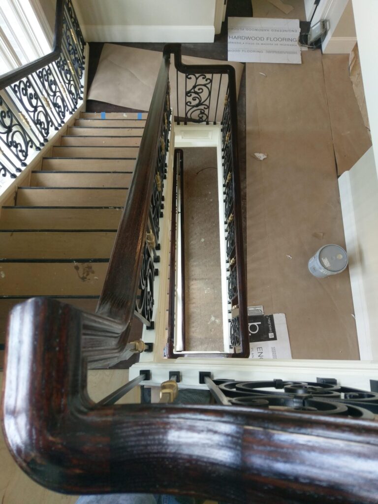 Tuscany wrought iron panels with curb stringer stair, photo 5 of 14