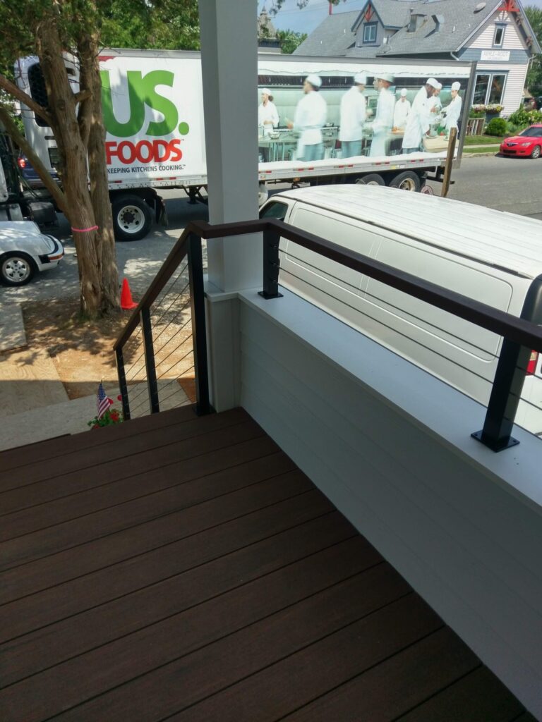 Cable rail with ipe top rail, photo 3 of 4