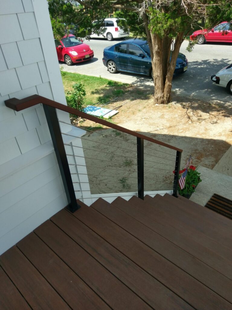 Cable rail with ipe top rail, photo 4 of 4